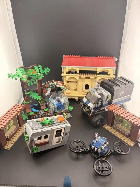 LEGO Jurassic World Lot 75929 75930 75935 75934 Truck Estate Trailer Drone As-Is