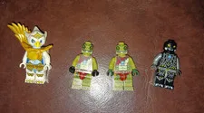 Lego Chima mini Figures 4 total, 2 crocs, 1 raven, 1 reptile 2013