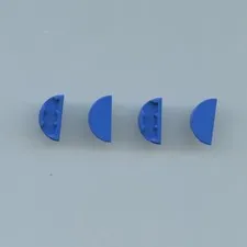 LEGO x 4 Blue Tile, Round 1 x 2 Half 1748