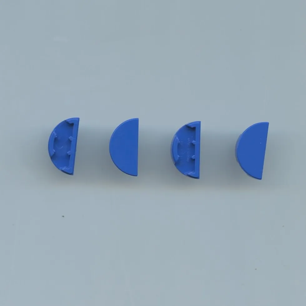 LEGO x 4 Blue Tile, Round 1 x 2 Half 1748