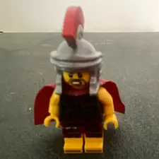 LEGO Roman Soldier/Warrior Minifigure w/ Helmet & Red Cape