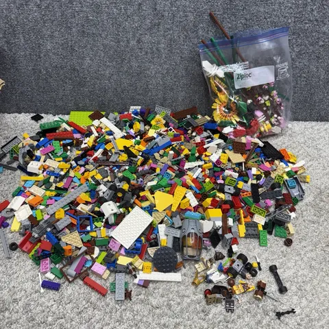 Lego bulk lot 5lbs + mixed huge lot loose bricks minifigures flowers