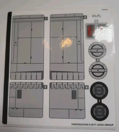 NEW Lego 75188 Sticker Sheet ONLY Stickers Parts Pieces Set Genuine Star Wars