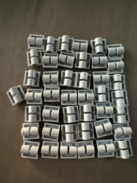 LEGO 2817 Light Bluish Gray Plate, Modified 2 x 2 with Pin Holes x43