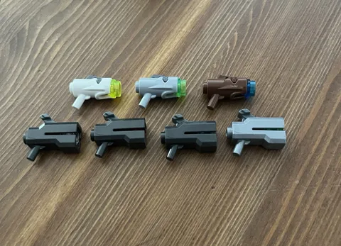 Lego Stud Shooter Lot Of 7 Bazooka Projectile Bricks Pieces Weapons Bulk Genuine