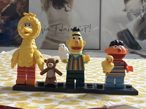 BIG BIRD BERT ERNIE RUBBER DUCKY LEGO MINIFIG sesame street jim henson muppets