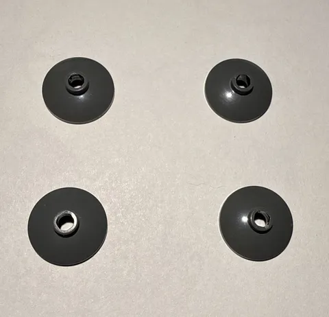 Lego Lot Of 4 Dark Stone Grey Satellite Dish Parabola Parabolic Part New City