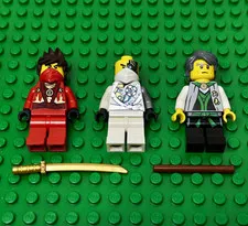 LEGO NINJAGO Minifigure Lot of 3-Kai-Zane-Sensei Garmadon-Rebooted-Retired-Rare