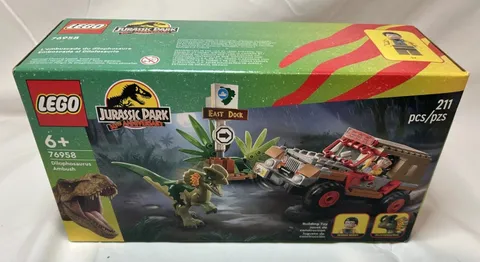 LEGO 76958 Jurassic World Jurassic Park Dilophosaurus Ambush Jeep NEW IN BOX e2