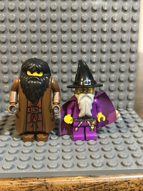 Vintage Lego Harry Potter Minifigures Albus Dumbledore And Hagrid 2001
