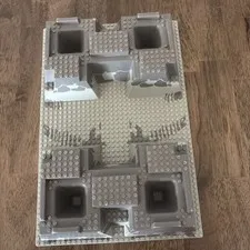 Vintage LEGO 4990 Raised 32 x 48 x 6 w/ 4 Corner Pits with Rock Raiders Pattern