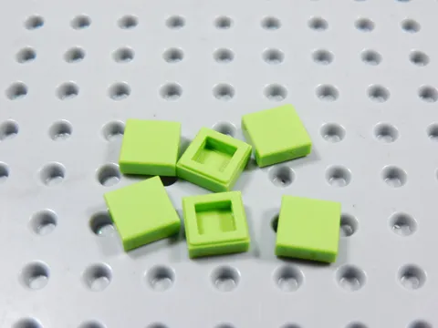 LEGO Lot of 6 Lime Green 1x1 Smooth Tiles Plates BM