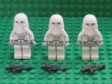 LEGO Lot of 3 Star Wars minifigs Imperial Snowtrooper Hoth storm trooper WT75
