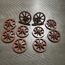 Lego Wagon Wheels! Lot Of 10. 4489b