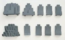 LEGO Castle Mountain Rock Wall Panels Burp Lurp Dark Bluish Gray Lot of 10
