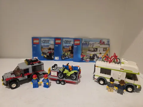 LEGO City: Camper Van (7639) and Dirt Bike Transporter (4433) With Instructions