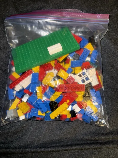 Vintage LEGO Bulk Mixed Lot 80s, 90s. Gallon Bag Almost Full