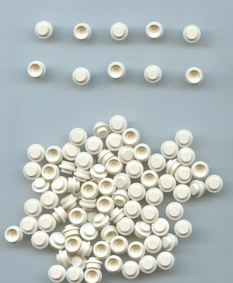 LEGO x 100 White Plate, Round 1 x 1 4073