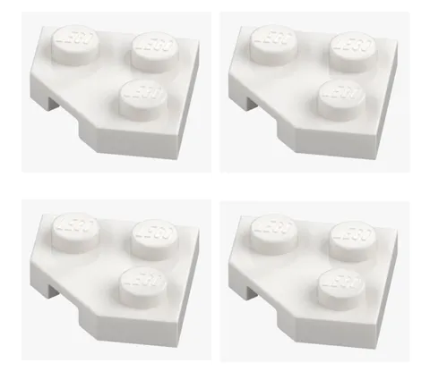 LEGO ® 4x plate 2x2 corner 45° white 26601 6176240 corner plate white plate cut