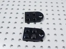 LEGO Lot of 2 Black 3x2 Plates w/ Hole BF