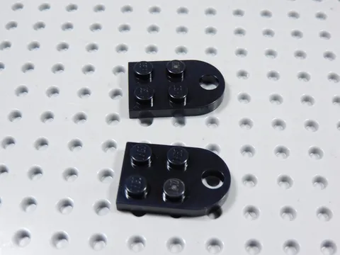 LEGO Lot of 2 Black 3x2 Plates w/ Hole BF