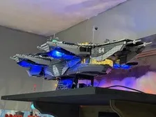 LEGO Marvel: The SHIELD Helicarrier (76042) w/ Minifigs and light kit. NO Micro