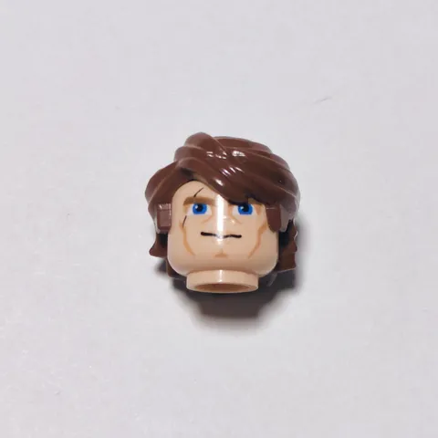 Genuine Lego ANAKIN Minifigure Head -Light Flesh- 7669 8037 7675 8098 7957 7931