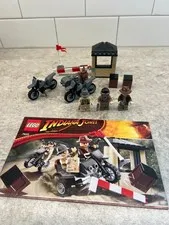 LEGO 7620 Indiana Jones Motorcycle Chase Complete w/ Manual