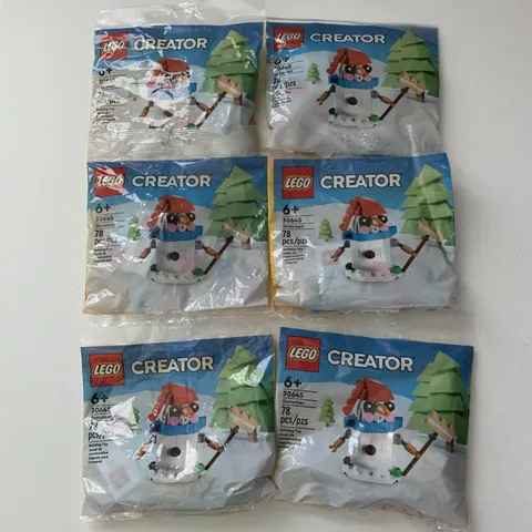 LEGO CREATOR: Snowman (30645) Lot Of 6 New Sealed Bags