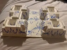 Vintage LEGO Raised Baseplate 32 x 48 x 6- Ogel's Mountain Fortress