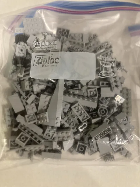 LEGO Light Bluish Gray Assorted Random Bricks 1/2 Pound