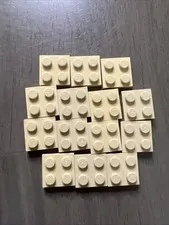 LEGO 3022 Tan Plate 2x2 Bulk 14 Pieces