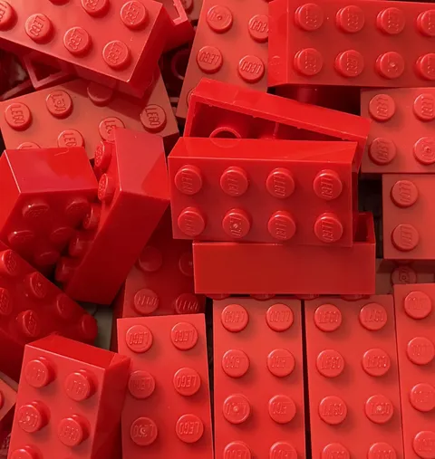 100% Authentic Lego Basic Bricks 2x4 Building Blocks 50 Pieces #3001