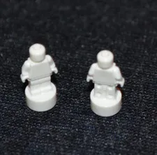 (2) 1x1 White Statue / Trophy Figures ( Minifigure Accessory) ~ NEW Lego Parts ~