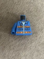 LEGO Blue Torso Construction Worker Truck Driver Minifig Jacket Pen over Sweater