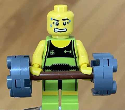 LEGO Kyle The Gym Rat Bodybuilder Weightlifter Athlete Football Workout Fitness