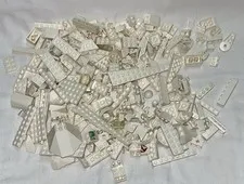 Lego by Color 10 Ounces ( OZ ) of All White Random Pieces & Shapes