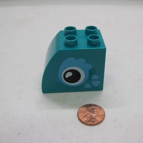 Lego Duplo Turquoise Eye Block Dinosaur Animal Bird Specialty Printed Block Face