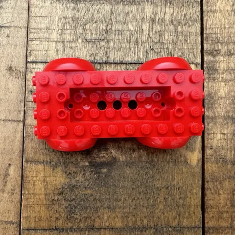 LEGO Part 11650 (1pc) Vehicle Base Red 5X10X2 1/2 with Mudguards