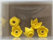 LEGO Parts - Yellow Minifigure, Headgear Crown Eggshell - No 39262 - QTY 5