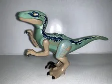 Lego Jurassic World Blue Dinosaur Raptor Velociraptor Sand Green Raptor