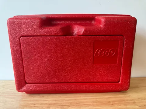 Vintage 80s Lego Case Red 11x7 Made in USA Box Carrying Container Hard Plastic