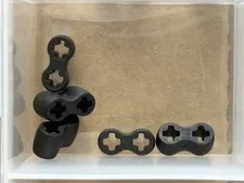 LEGO Parts - Black Technic, Axle Connector Double - Flexible - No 45590 - QTY 5