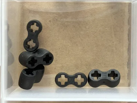 LEGO Parts - Black Technic, Axle Connector Double - Flexible - No 45590 - QTY 5