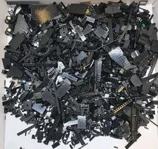 LEGO Black 5 lb Bulk Lot  Misc Bricks Plates Star Wars  Building Pieces Clean