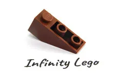 10 LEGO Reddish Brown Brick Slope 1 x 3 (25°) Inverted (4287) - 10 Pieces