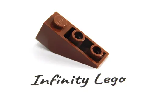 10 LEGO Reddish Brown Brick Slope 1 x 3 (25°) Inverted (4287) - 10 Pieces