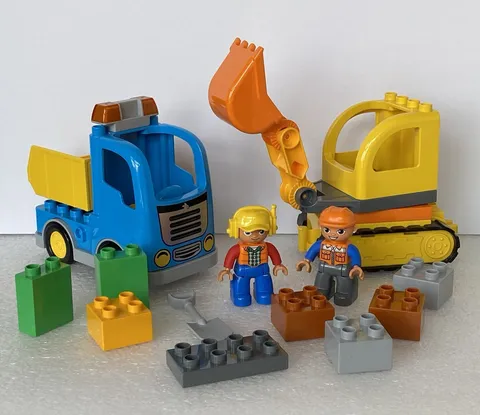 LEGO DUPLO Town Truck & Tracked Excavator (10812) Construction Set