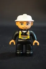 Duplo Figure - Male Fireman - Minifig Number: [47394PB122] Set: [5682-1]