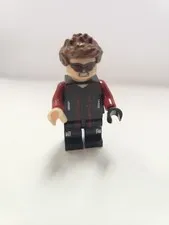 LEGO Marvel Hawkeye Minifigure Sh0172 Black Dark Red Suit Reddish Brown Hair